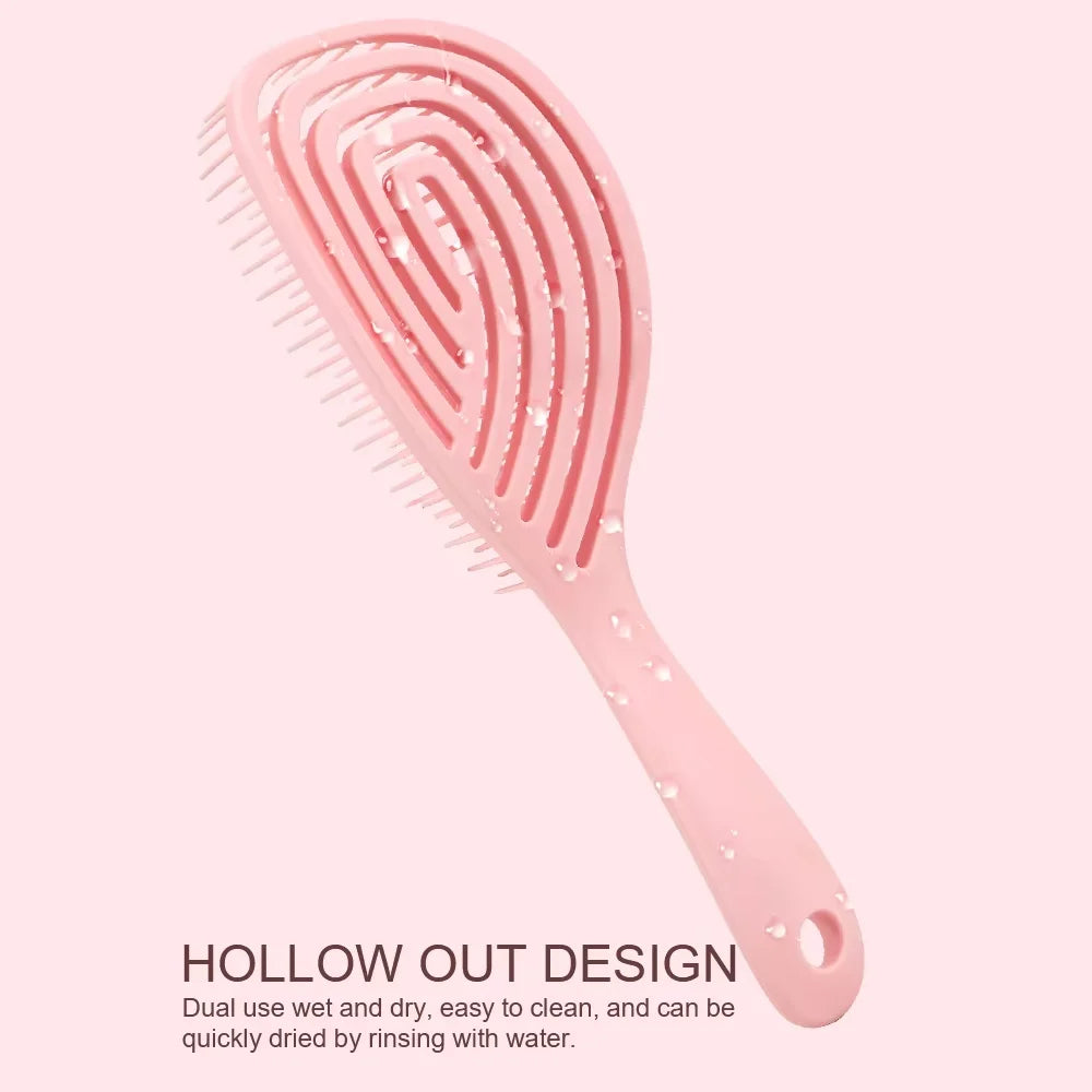 Scalp Massage Detangling Brush – Wet & Dry Curly Hair Comb Detangling Hair Brush PRIMED