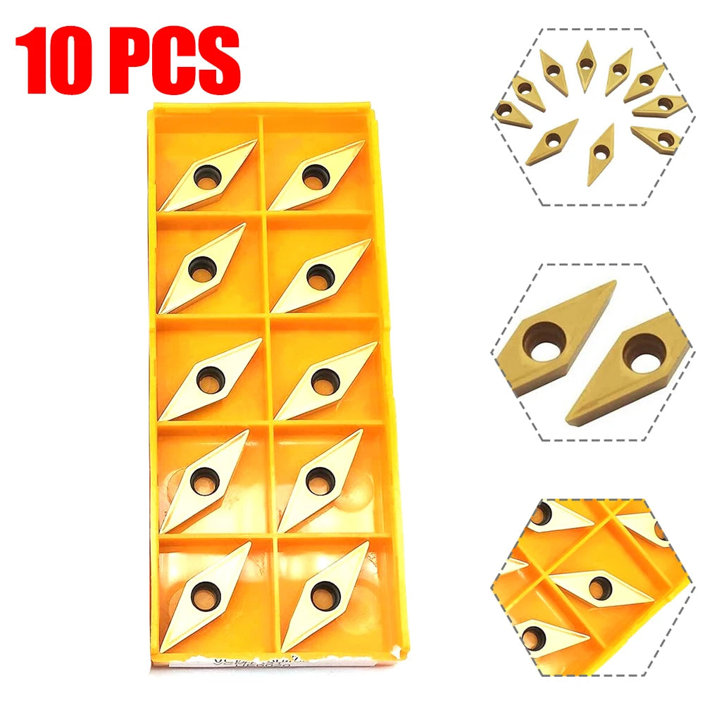 VCMT160404 Carbide Turning Inserts 10pcs – Indexable Lathe Carbide Turning Inserts PRIMED