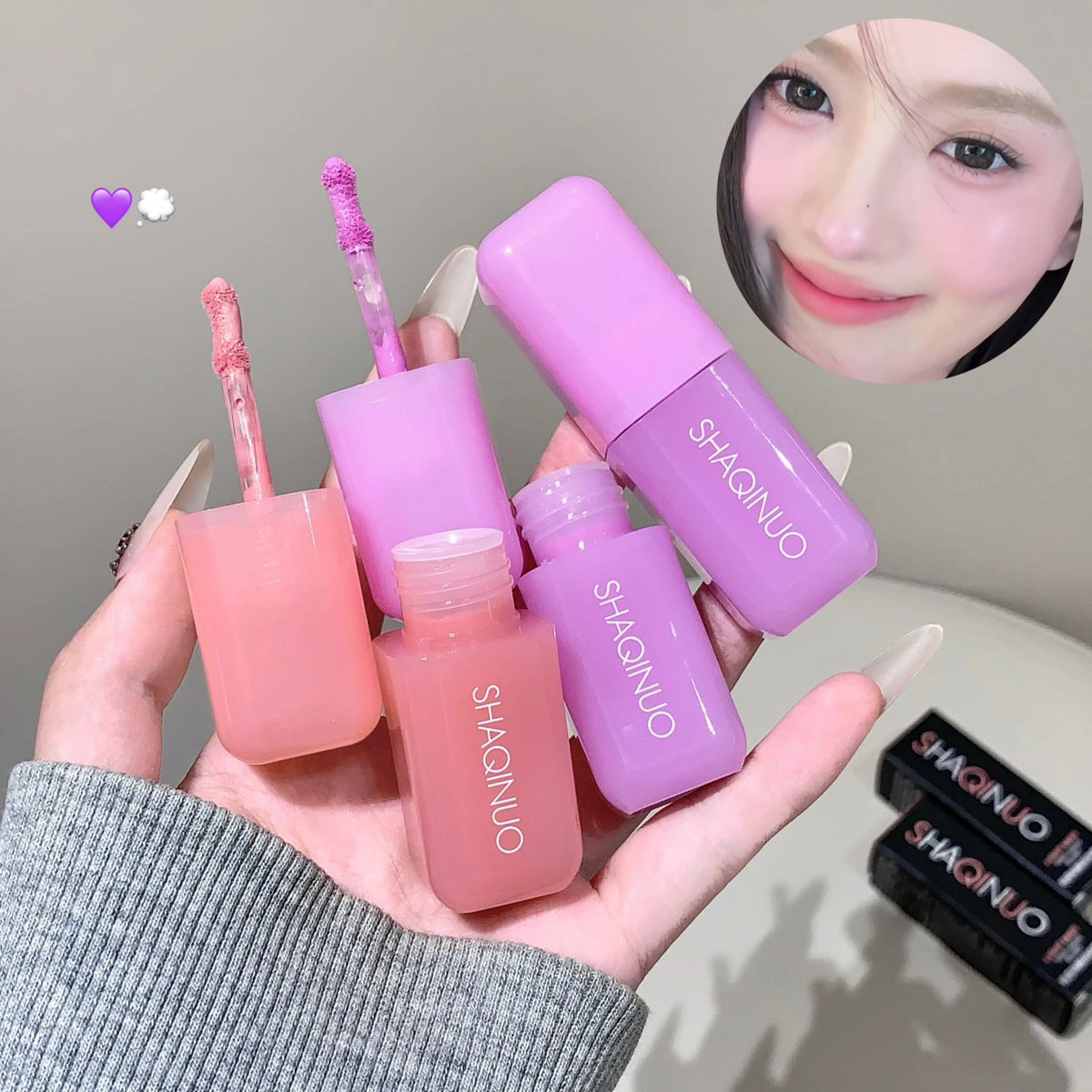 SHAQINUO Liquid Blush – Dual-Use Lip & Cheek Matte Finish