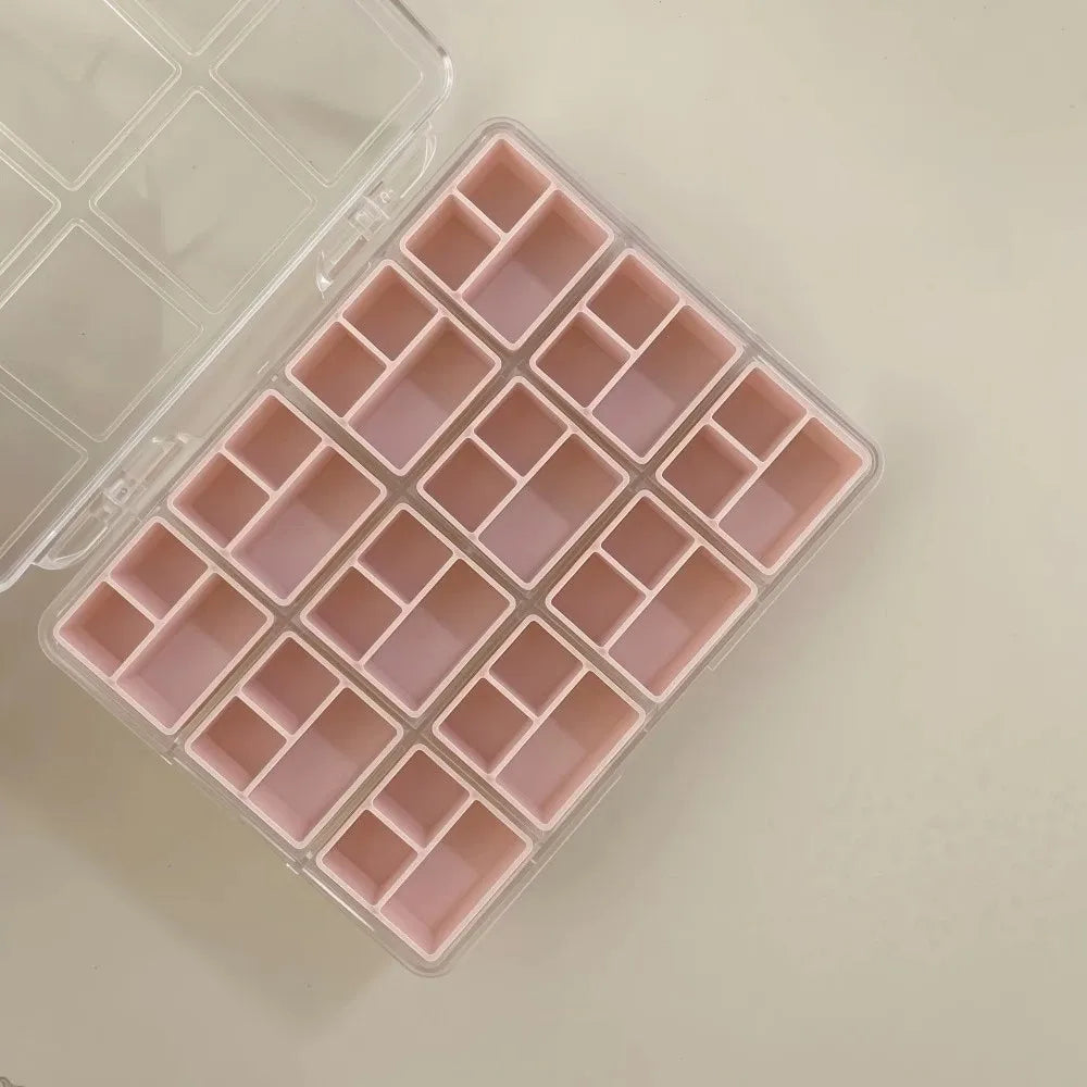 Transparent 36-Grid Nail Art Storage Box | Candy Colors