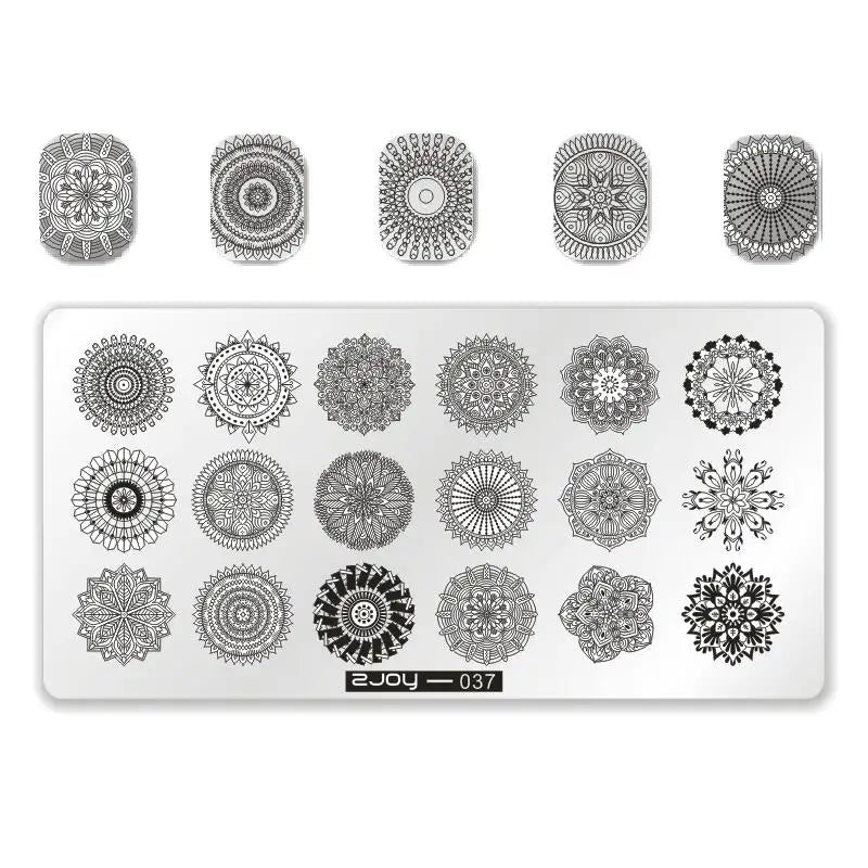 Nail Art Stamping Plate 6×12cm – Cactus Floral & Animal Designs Nail Stamping Plate PRIMED Zjoy37