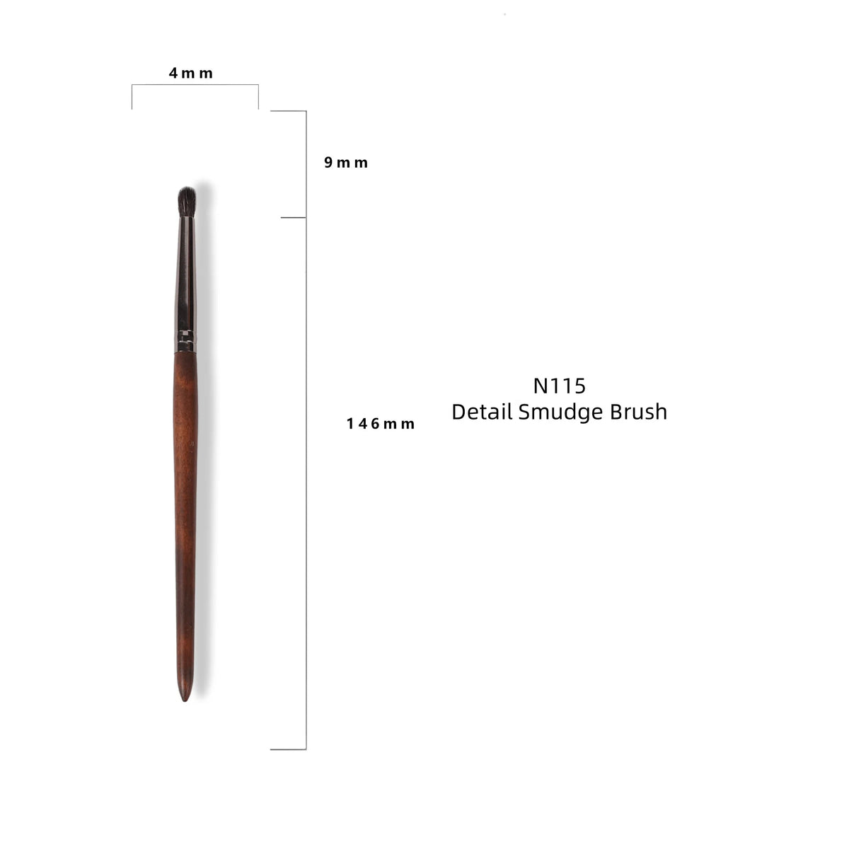Goat Hair Makeup Brush Set – Foundation, Blush & Eyeshadow