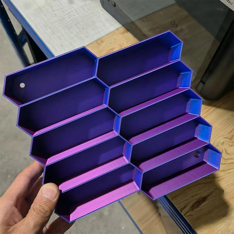 10-Grid 3D Printed Car Model Display Rack | Storage Holder Model Display Rack PRIMED Purple