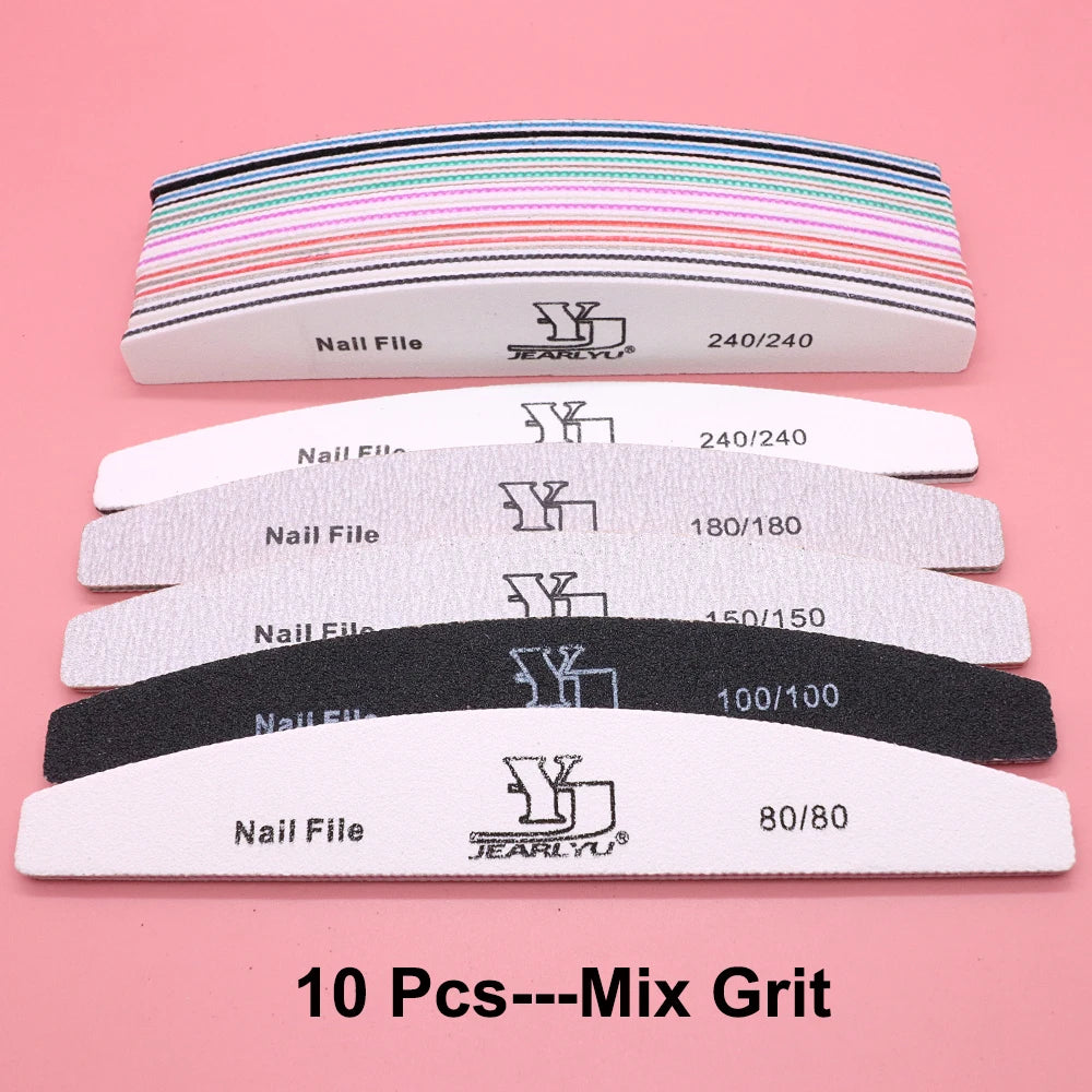 Professional Nail Buffer Files 80–240 Grit | 5/10 Pcs Set