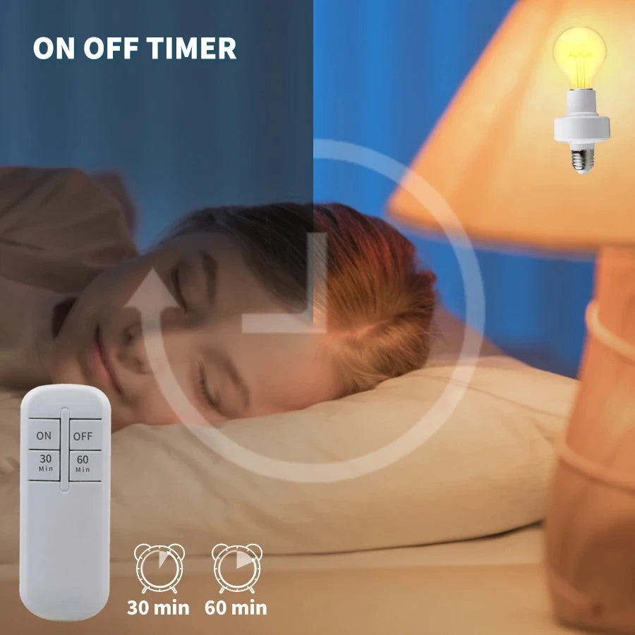 E27 Smart Lamp Socket – Timer Switch & Wireless Remote Smart Lamp Socket PRIMED