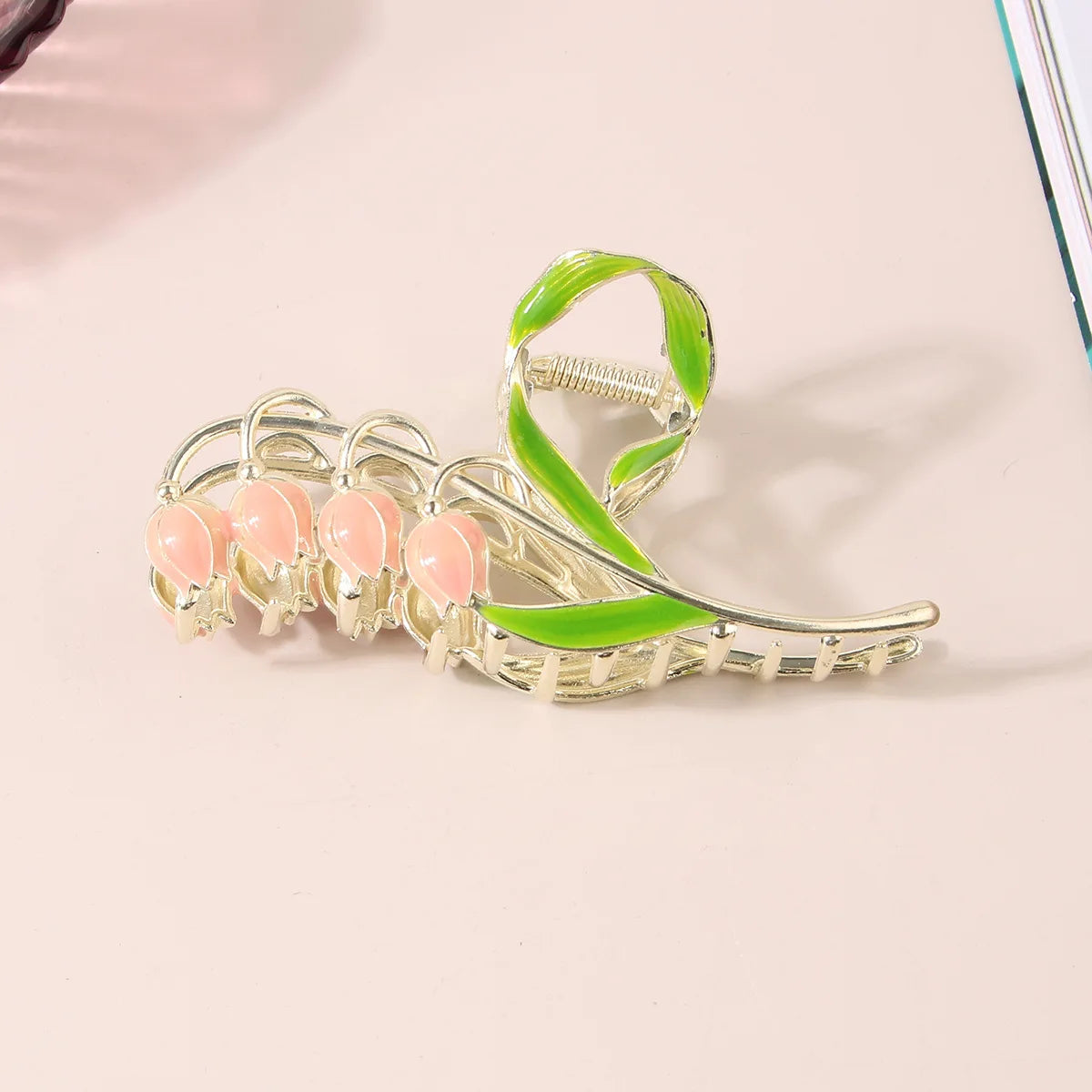 Rose Tulip Flower Claw Clip – Metal Shark Hair Clip Women