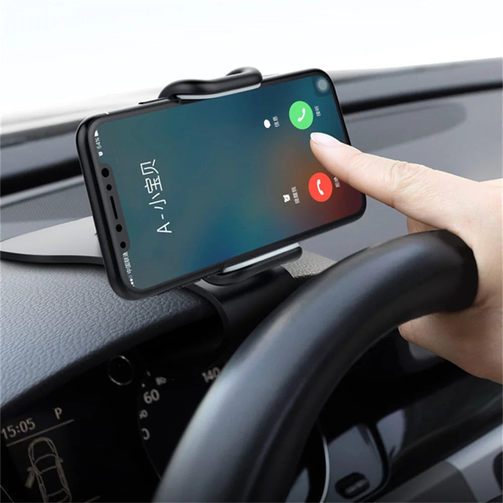 Universal 360° Car Phone Holder Dashboard Clip Mount – Black Car Phone Mount PRIMED