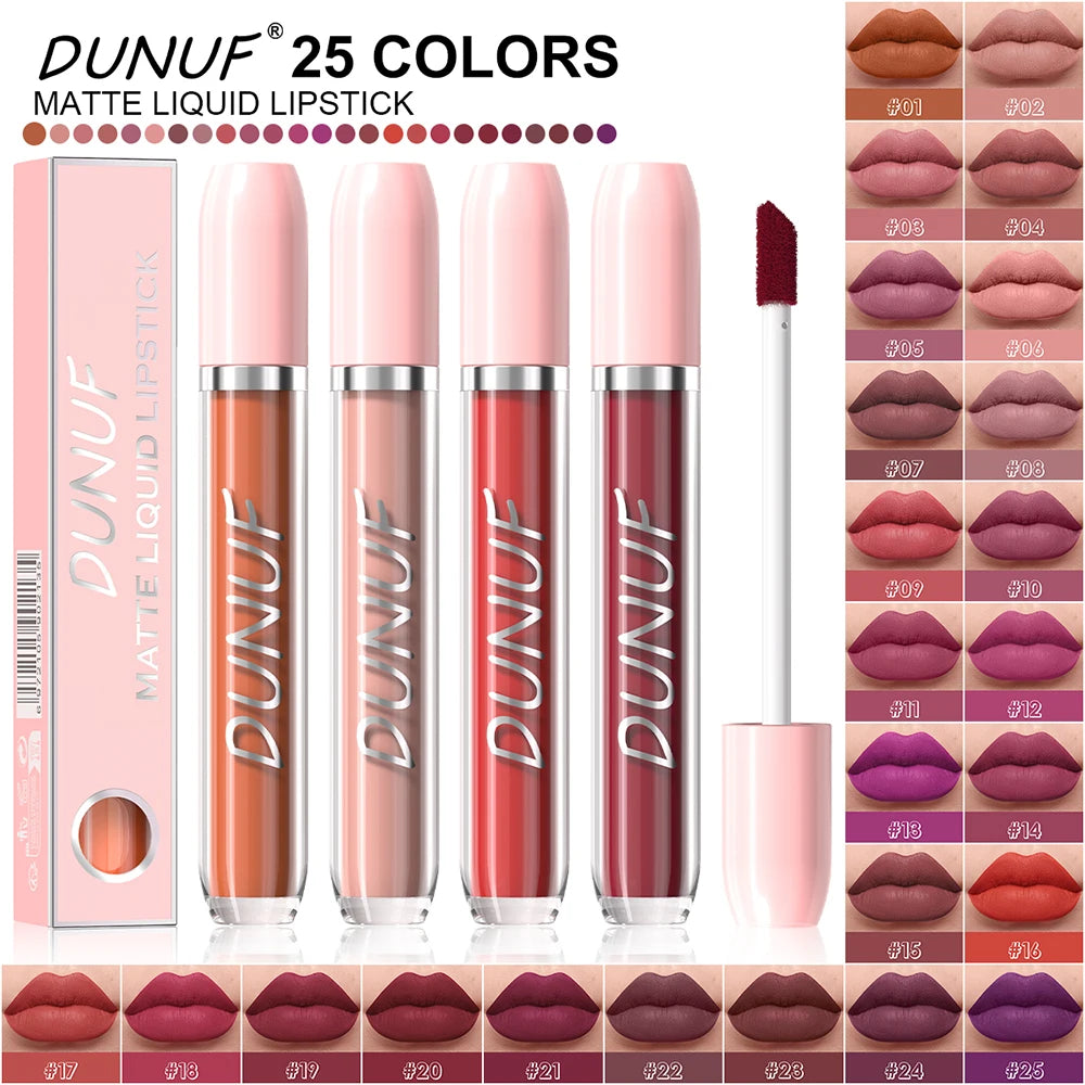 Velvet Matte Liquid Lip Gloss 25 Colors – Waterproof & Long-Lasting Liquid Lip Gloss PRIMED