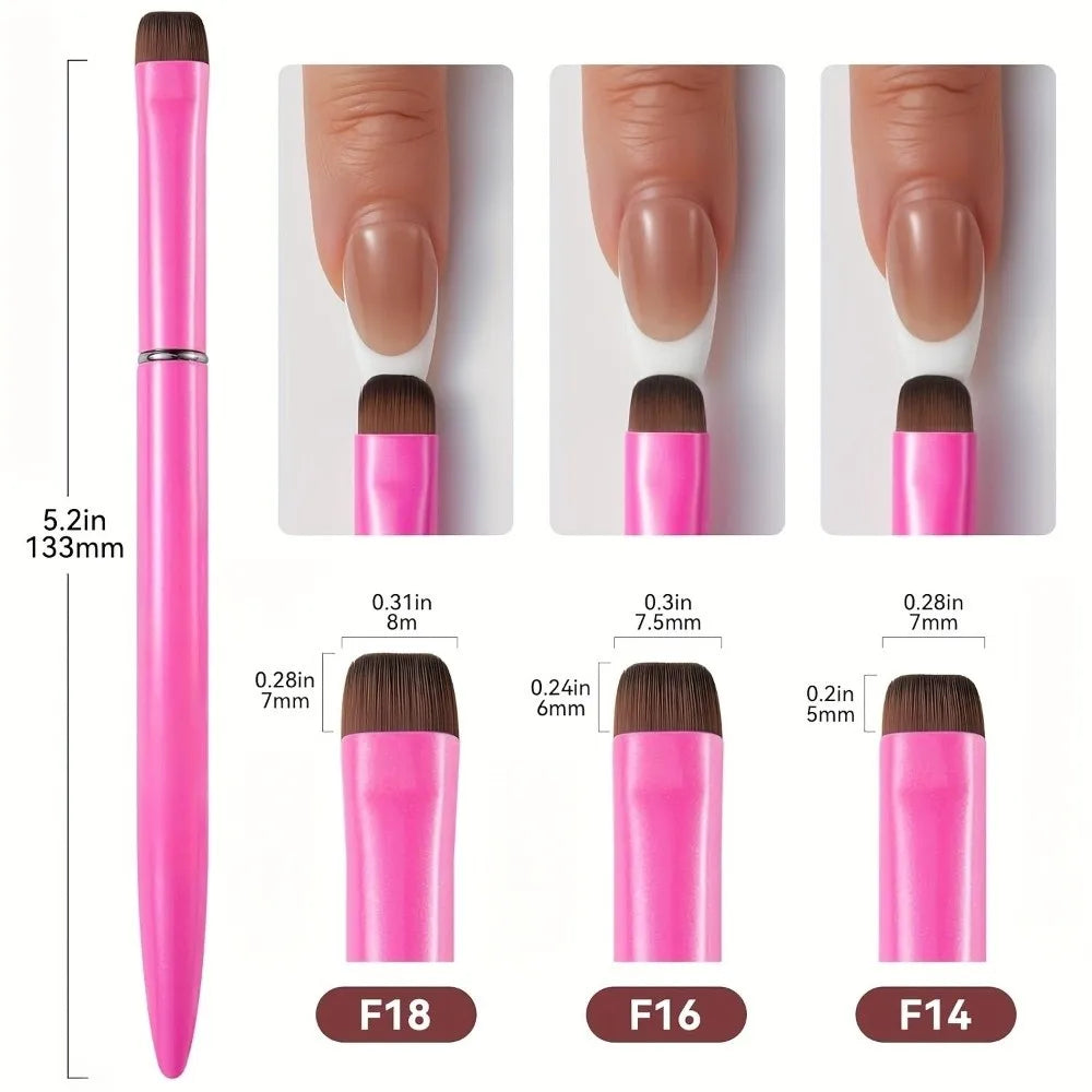 3-in-1 Nail Art Brush | Gel Cleaning & Drawing Manicure Tool