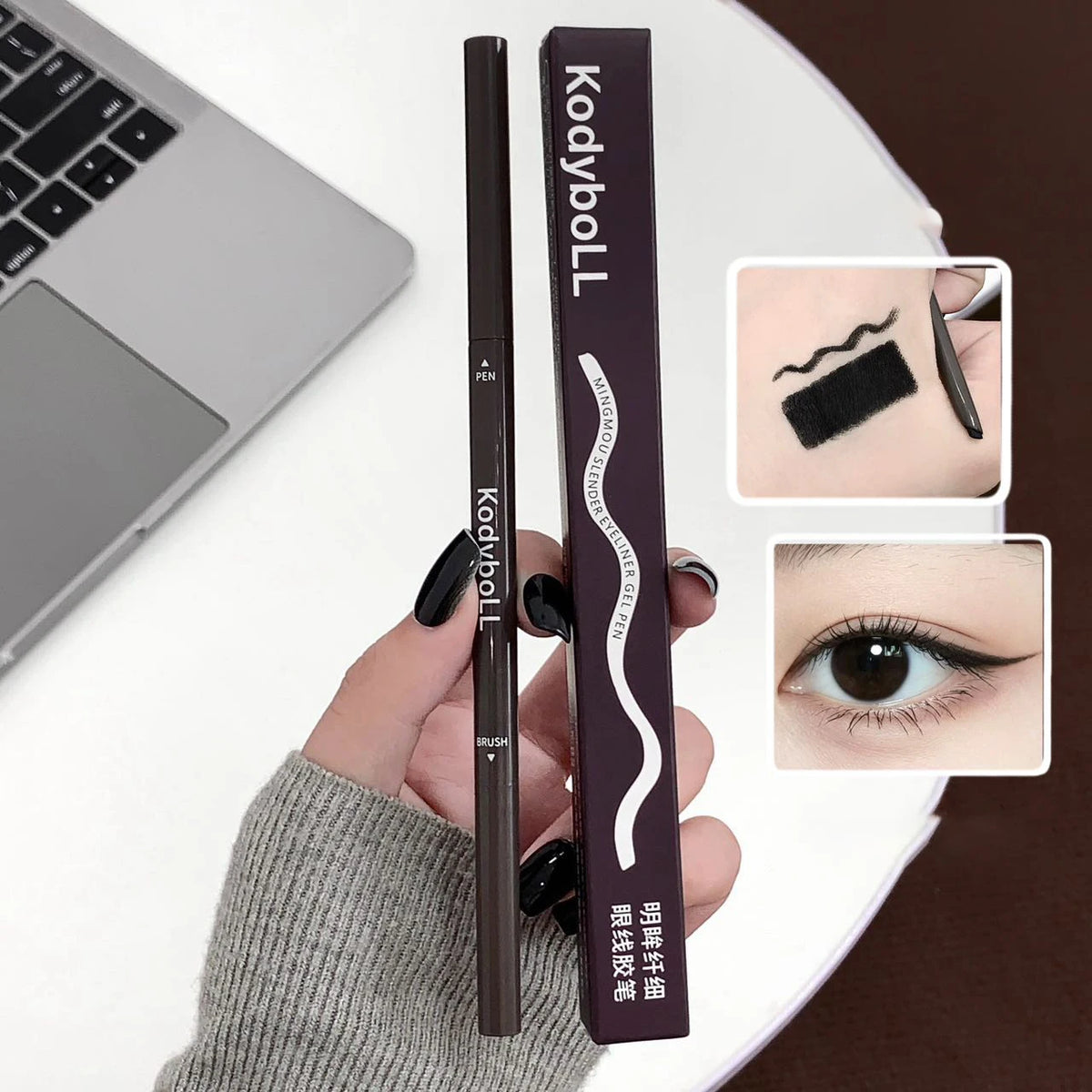 Waterproof Gel Eyeliner Pencil – Black, Pink & Brown