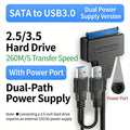 USB 3.0 SATA Adapter Cable for 2.5" SSD & HDD | UASP 6Gbps SATA USB Adapter PRIMED Dual line 0.3m