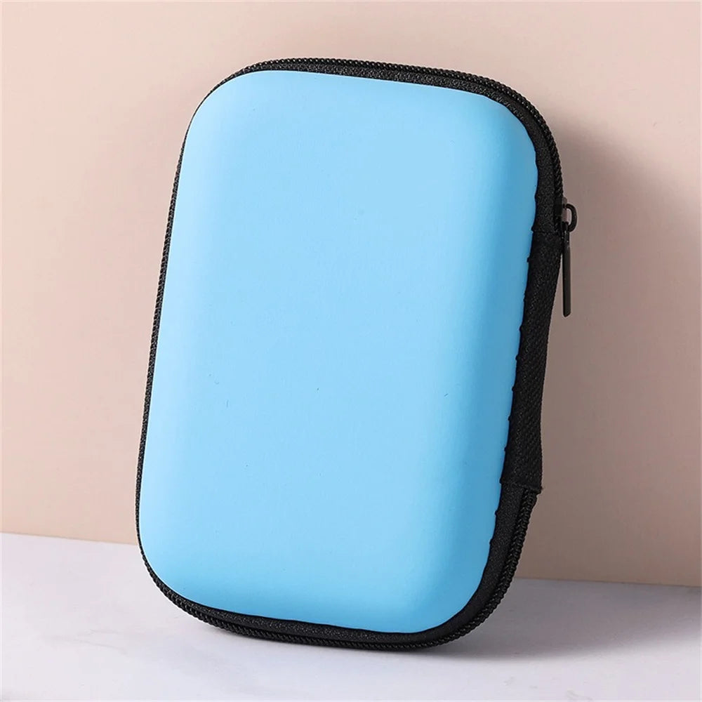 EVA Hard Drive Case – Shockproof HDD SSD Earphone Organizer Bag Electronics Storage Case PRIMED Blue