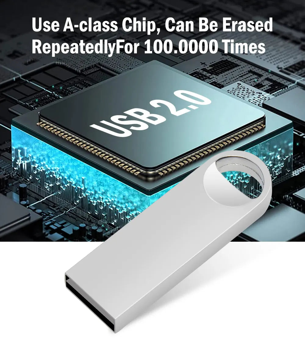 50-Pack Metal USB 2.0 Flash Drives | Custom Logo Engraved USB Flash Drive PRIMED