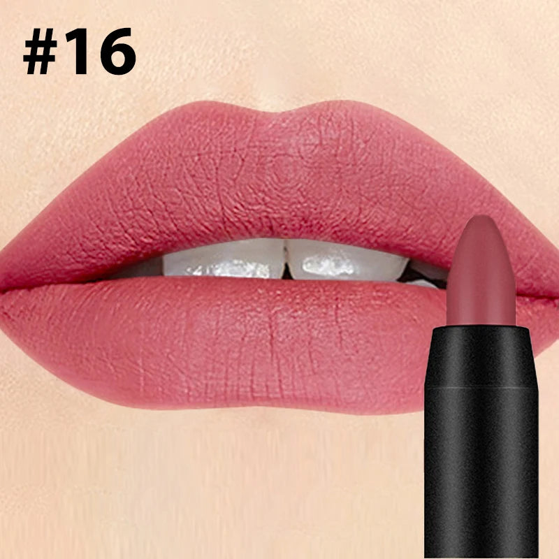 Velvet Matte Lipstick – 19 Shades, Long-Wear & Moisturizing