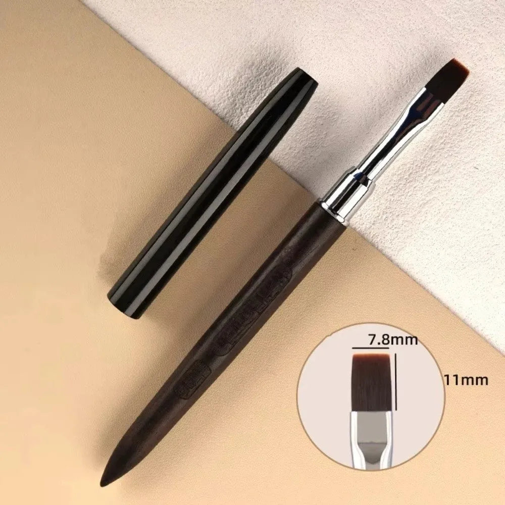 Wooden Nail Art Gel Brush – No Shed, Streak-Free With Cap