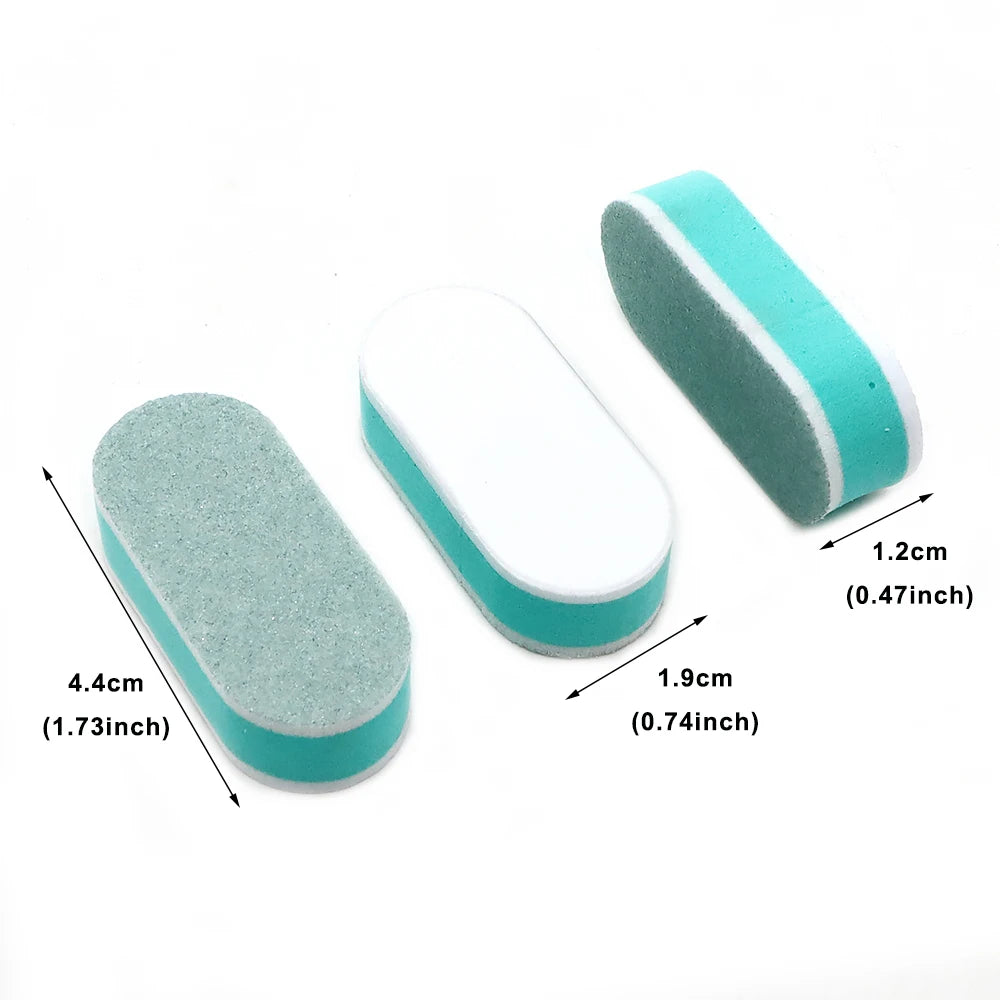 Mini Oval Nail Buffer Blocks 600/3000 Grit – 20/40/100 Pack Nail Buffer Block PRIMED