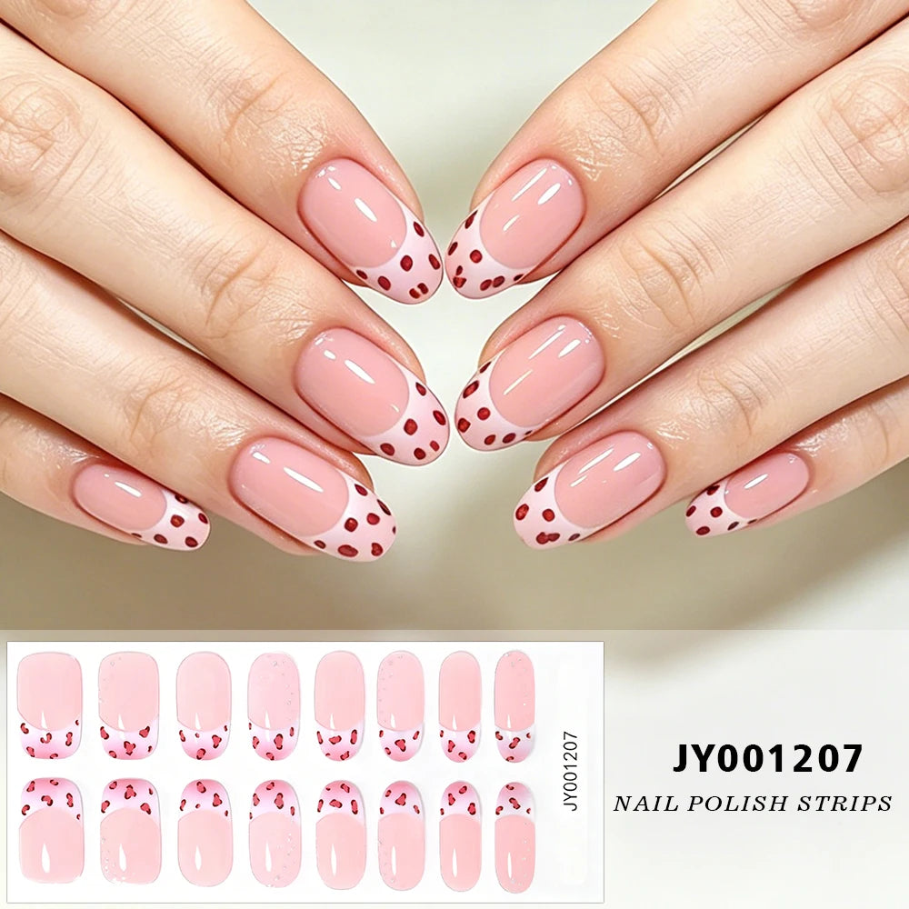 Spring Daisy Nail Stickers 16 Tips | Full Cover Glitter Decals