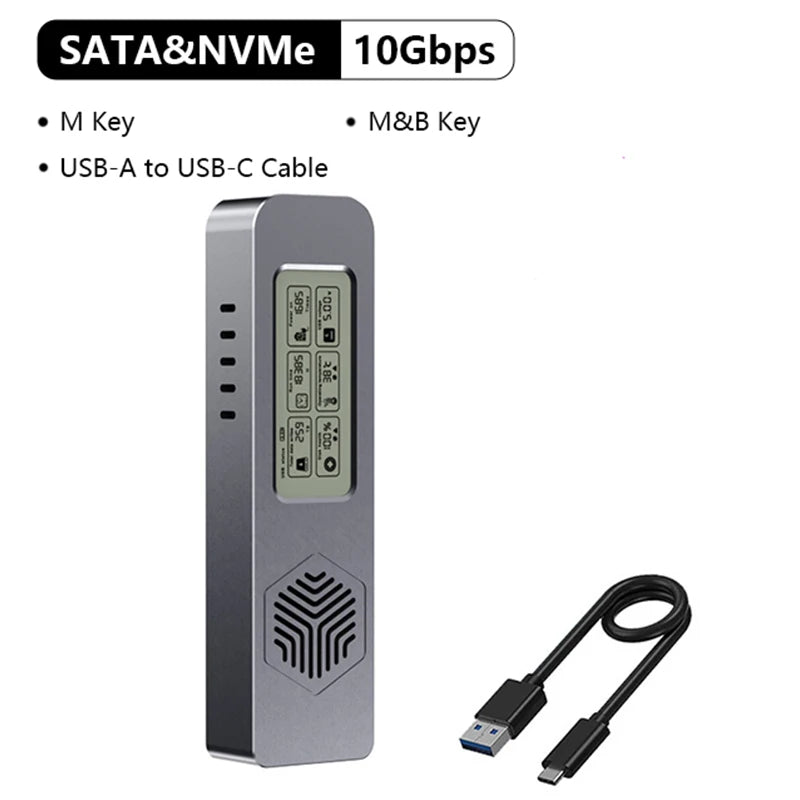 UTHAI M24 M.2 SSD Enclosure Dual NVMe/SATA USB-C 3.2 10Gbps
