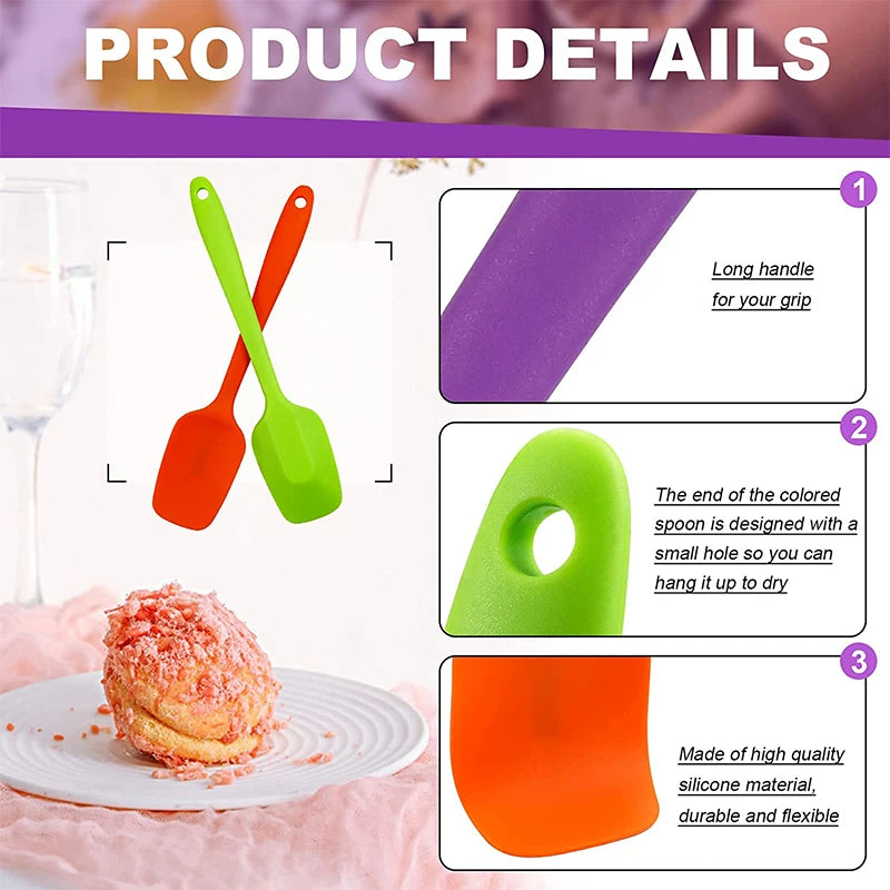 LMETJMA 28cm Silicone Spoonula – Heat-Resistant Flexible Spatula Silicone Spatula PRIMED