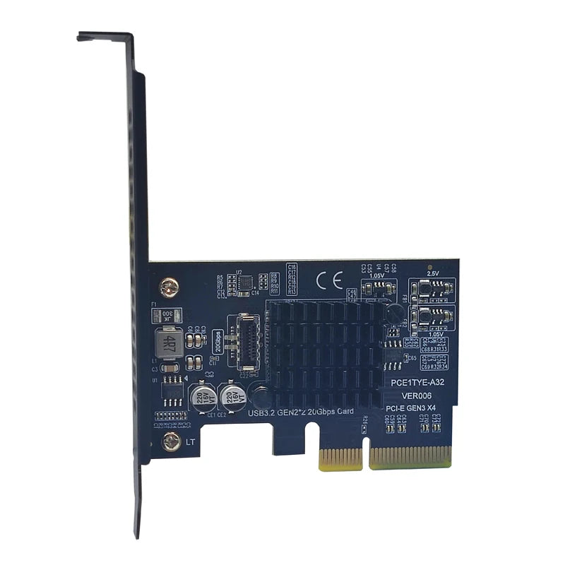USB 3.2 Gen2x2 20Gbps Type-E PCIe x4 Card – ASM3242 PCIe Expansion Card PRIMED