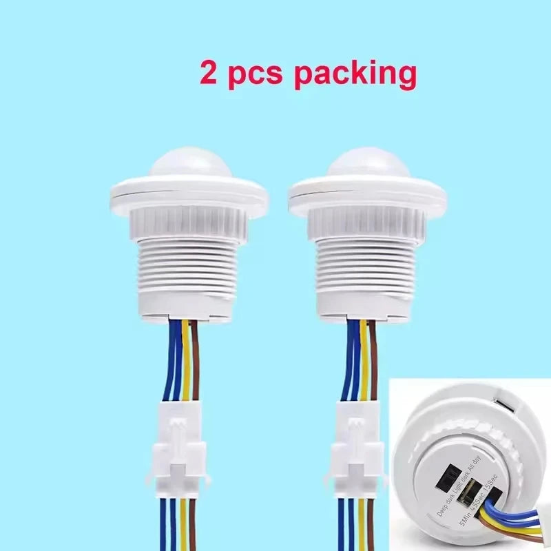 PIR Motion Sensor Switch Adjustable Time Delay AC85–265V Motion Sensor Switch PRIMED 2Pcs