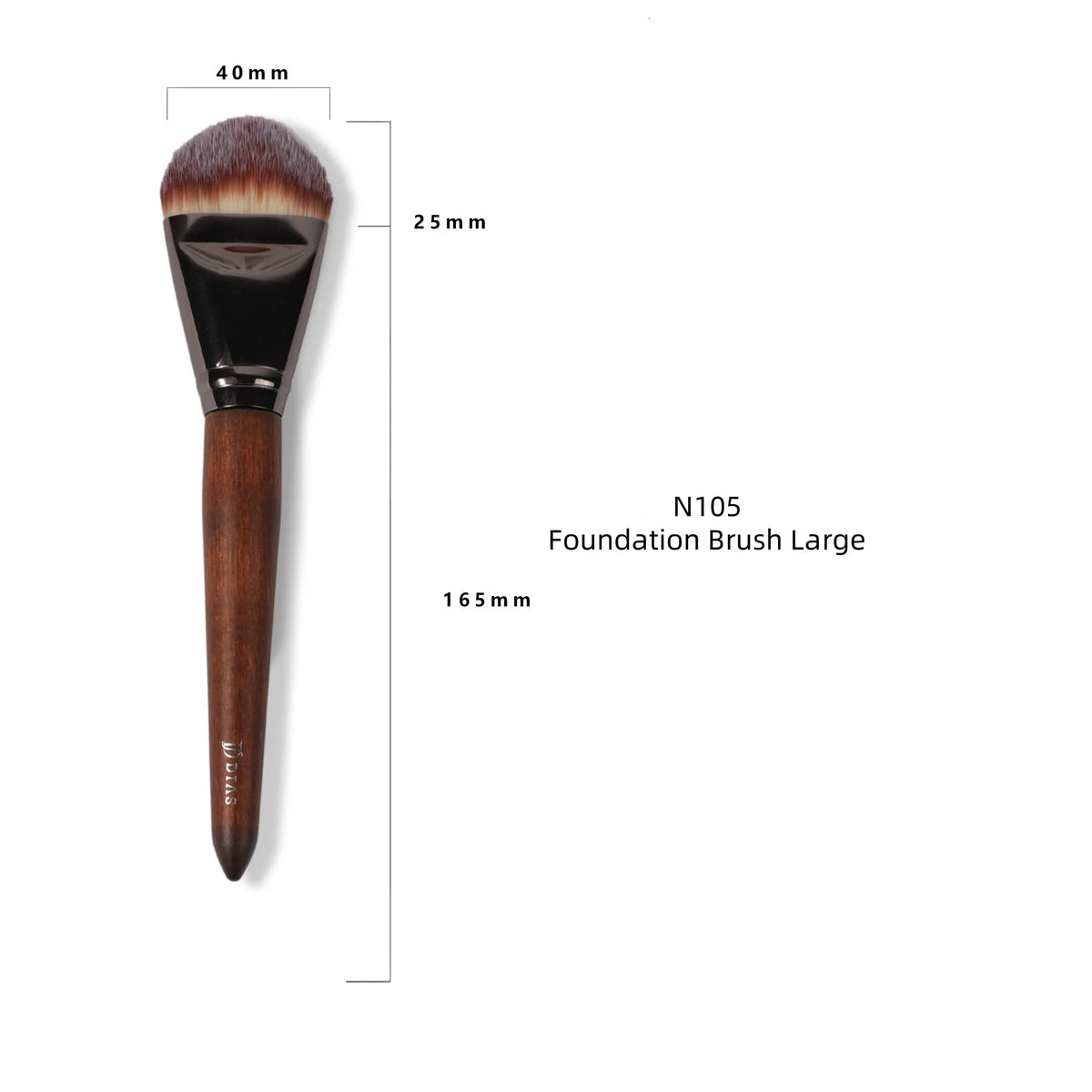 Goat Hair Makeup Brush Set – Foundation, Blush & Eyeshadow