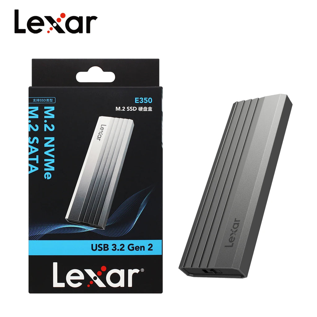 Lexar E350 M.2 NVMe & SATA SSD Enclosure USB 3.2 Type-C SSD Enclosure PRIMED