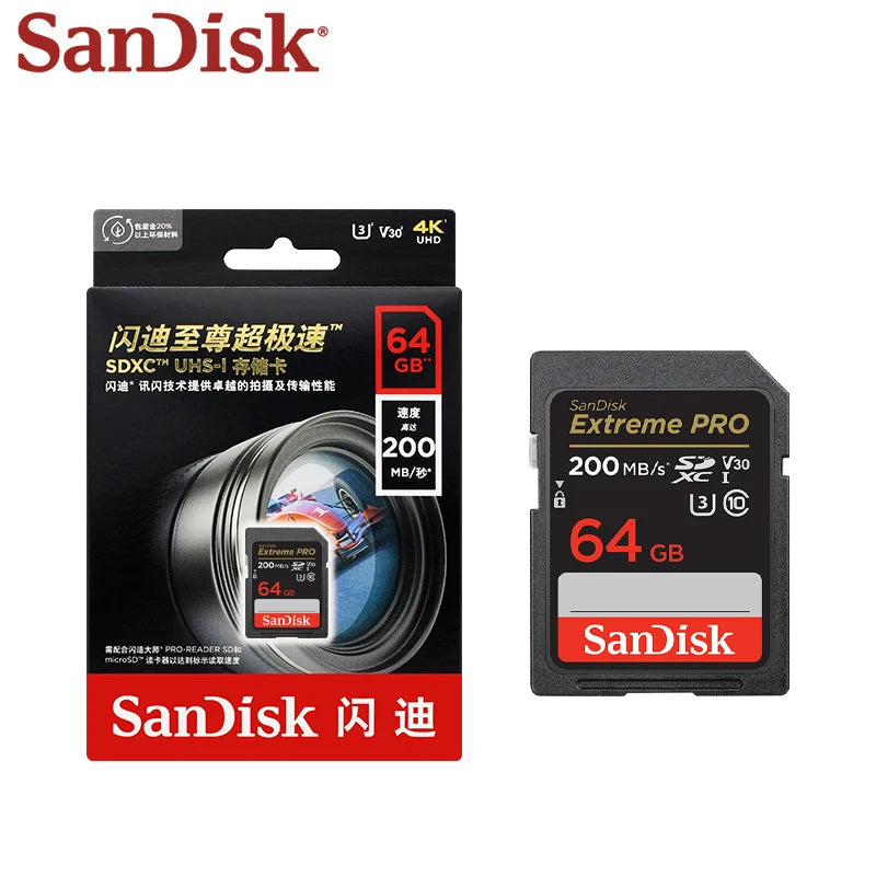 SanDisk Extreme PRO SD Card V30 U3 4K UHD – 32GB to 1TB