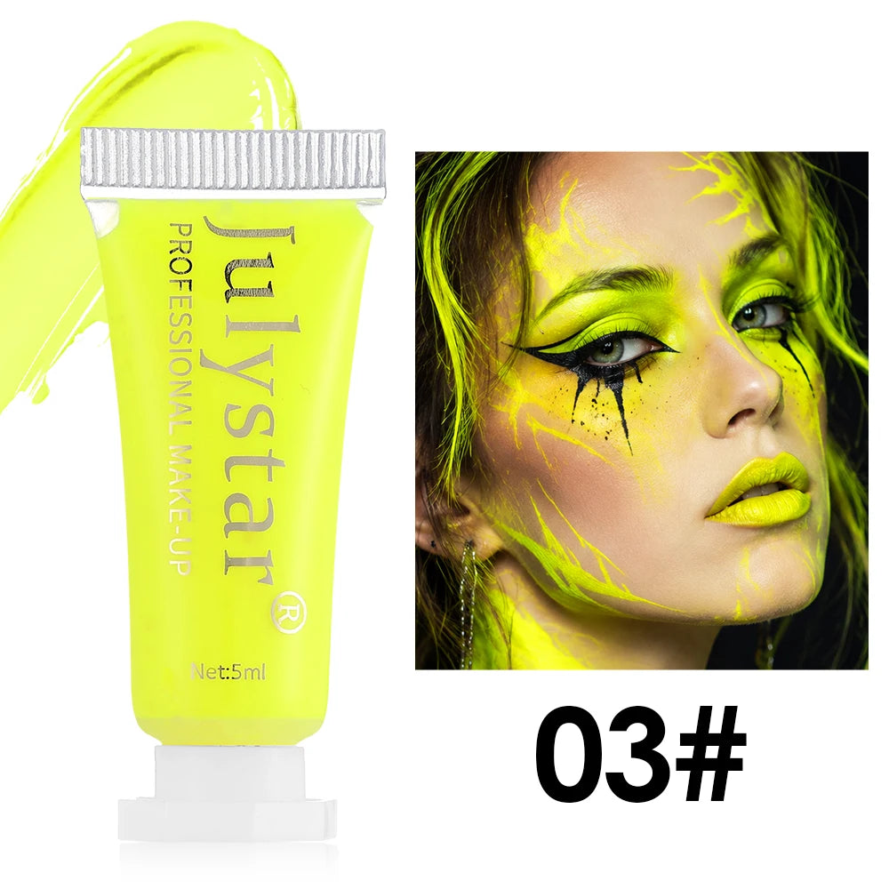 Halloween UV Face & Body Paint Cream – Waterproof Fluorescent Face & Body Paint PRIMED 03 Yellow 5ml