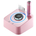 40000 RPM Electric Nail Drill Machine with LCD Display Electric Nail Drill PRIMED Pink
