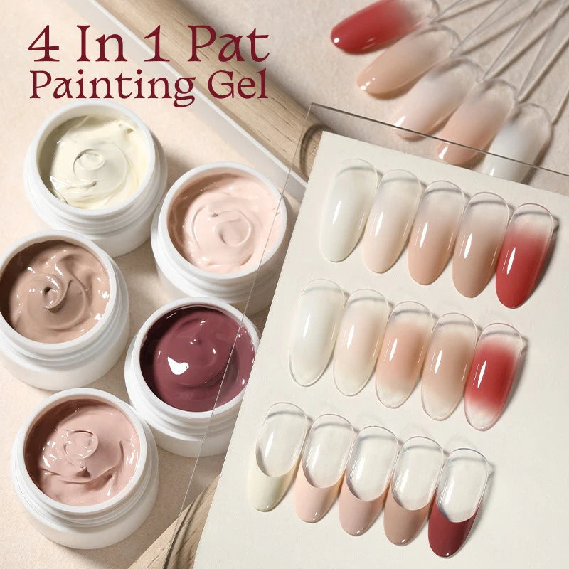4-in-1 Pat Gel Nail Art Polish – Gradient, Liner & Stamping Gel Nail Polish PRIMED