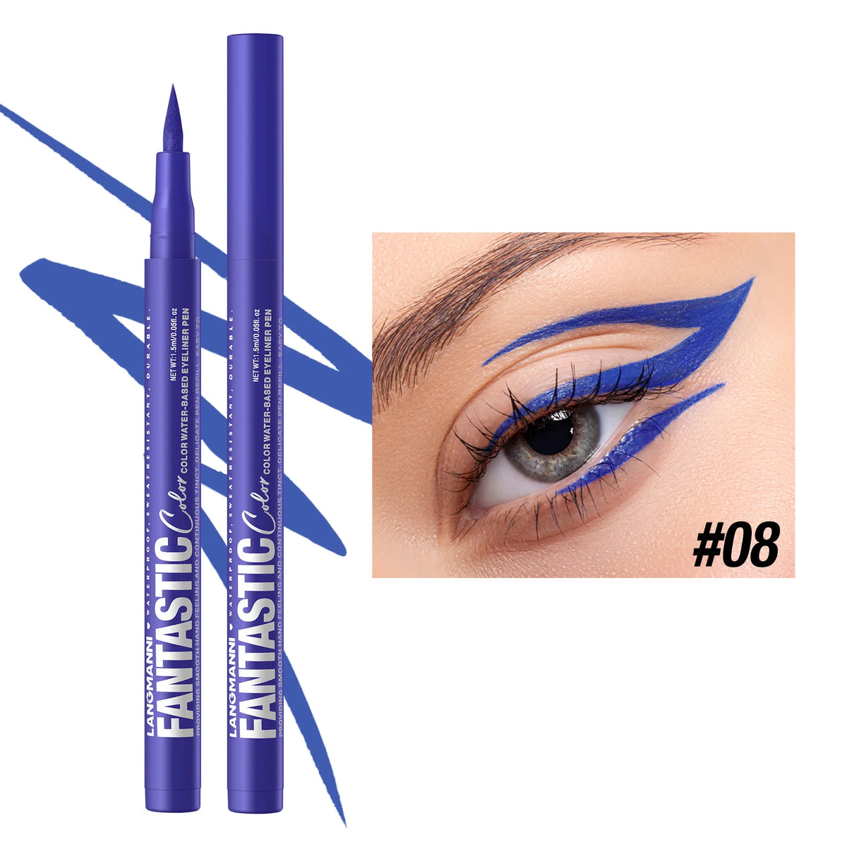 Waterproof Liquid Eyeliner Pen – 12 Matte Colors