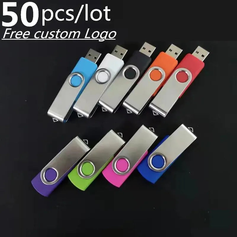 50-Pack Custom Logo Laser USB Flash Drives 4GB–128GB Bulk Custom USB Flash Drive PRIMED