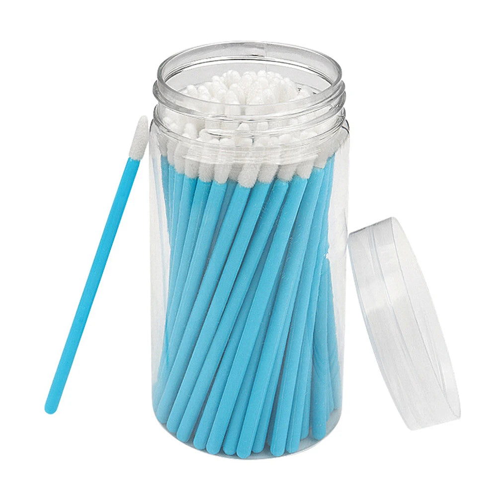 100 Pcs Disposable Lip Brushes & Mascara Wands | Crystal Tip