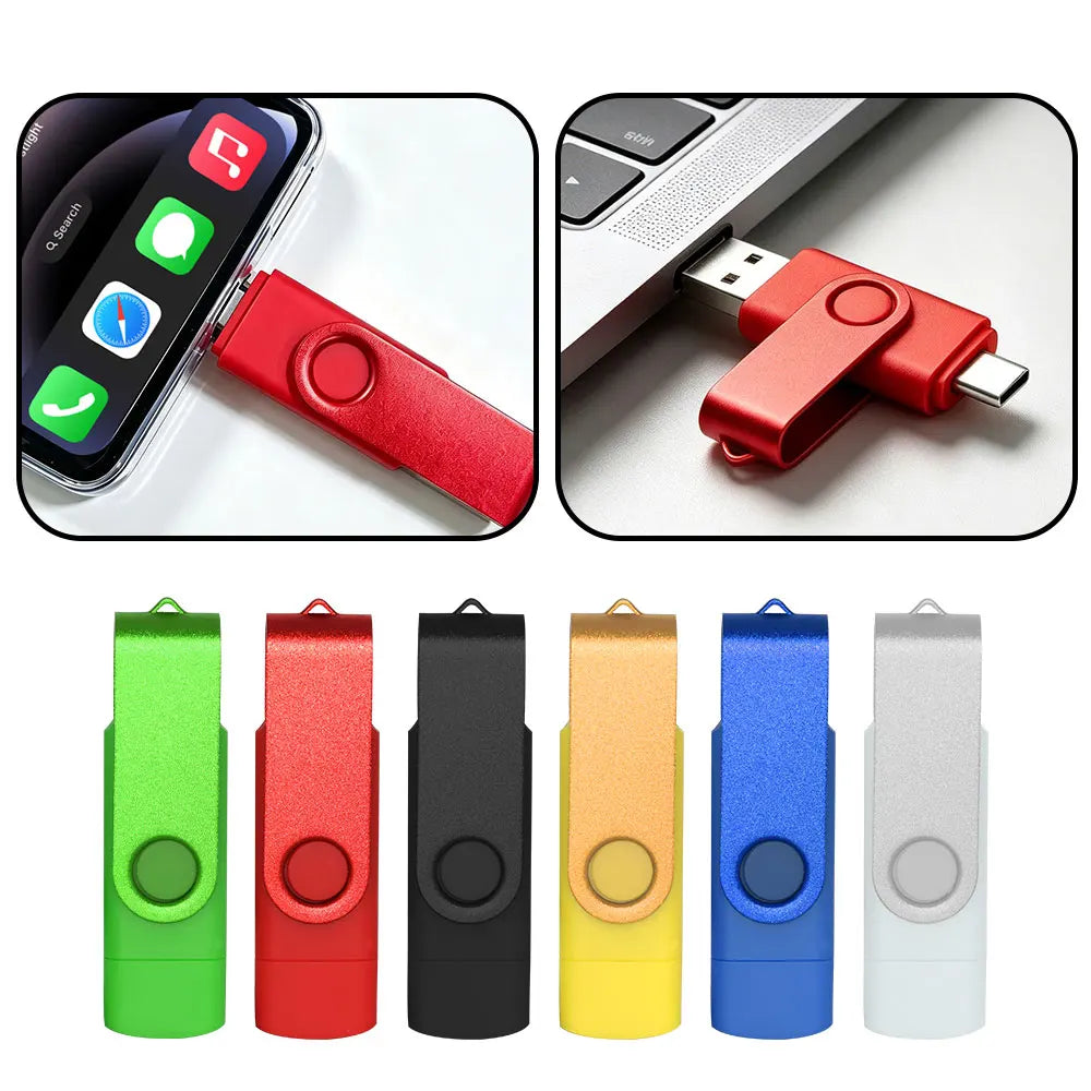 10-Pack 64GB USB-C & USB 2.0 Flash Drives | Custom Logo USB Flash Drive PRIMED