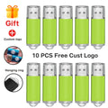 10-Pack Custom Logo Metal USB Flash Drives 512MB–64GB USB Flash Drive PRIMED 128M green-B