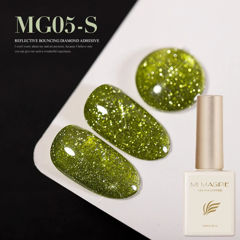 Diamond Glitter Gel Polish – Holographic UV LED Nail Gel 15ml