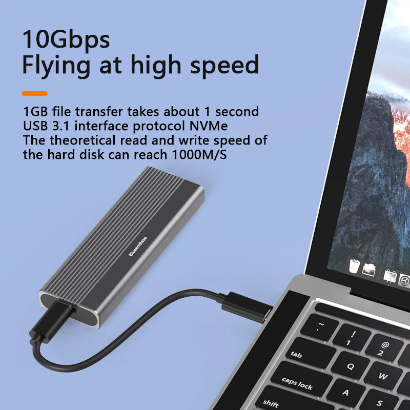 UTHAI NVMe SSD Enclosure Dual Protocol USB-C 10Gbps | 8TB SSD Enclosure PRIMED