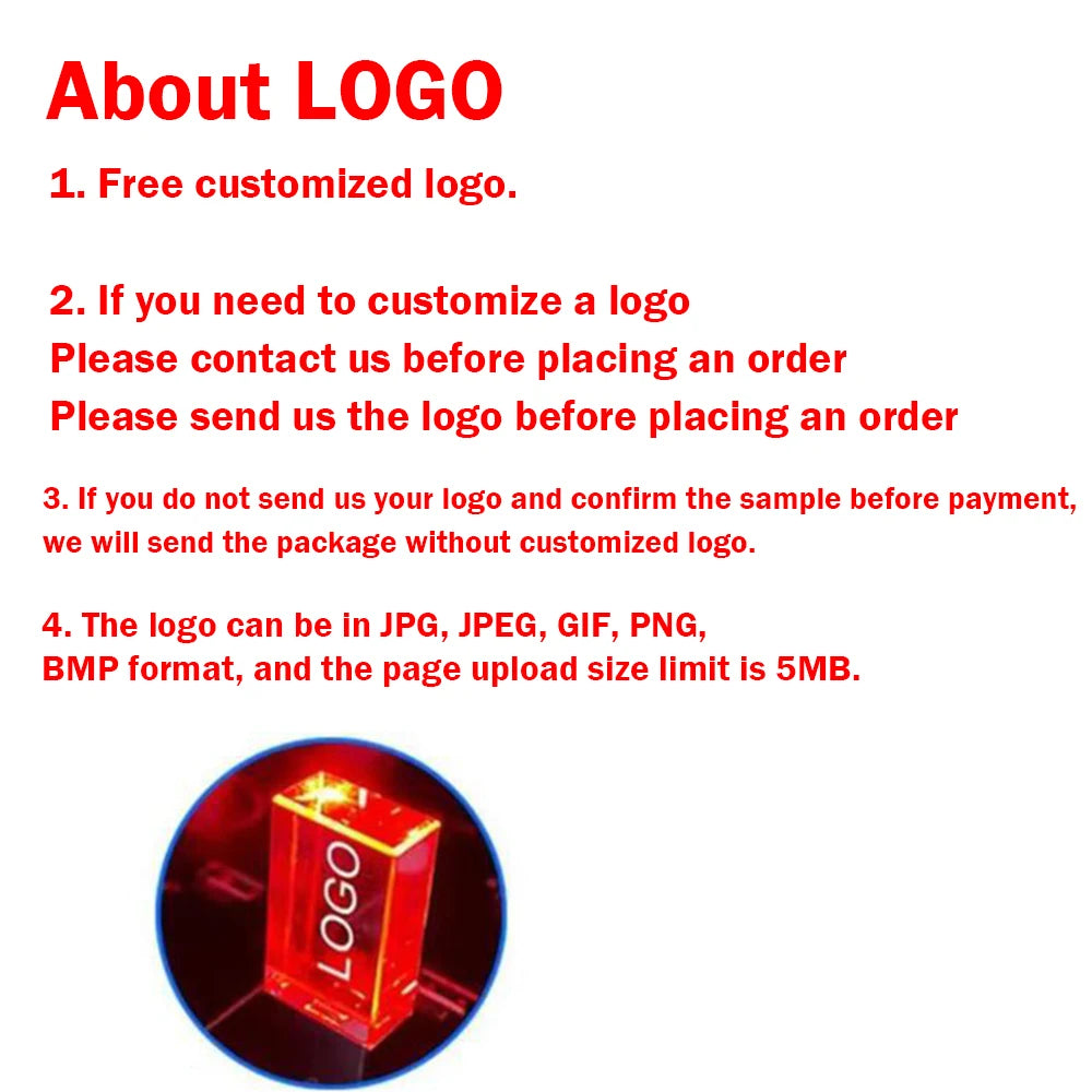 LED Crystal USB Flash Drive Custom Logo Gift 16–128GB | JASTER Crystal USB Flash Drive PRIMED