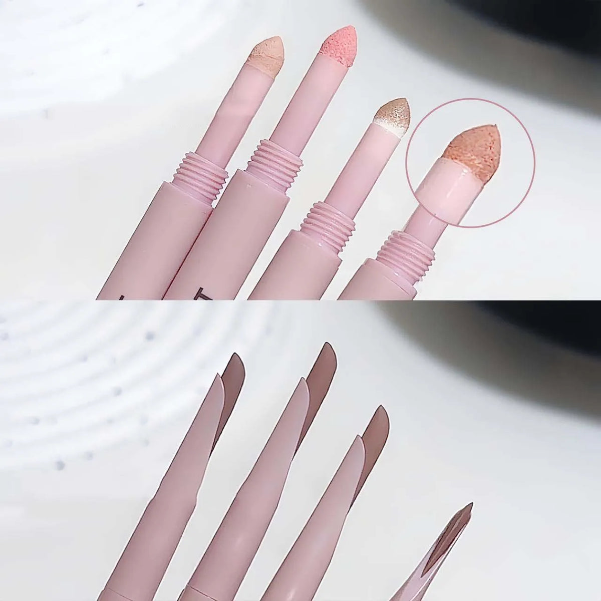Double-Ended Eyeliner & Glitter Eyeshadow Pen | Waterproof Eye Makeup Pen PRIMED