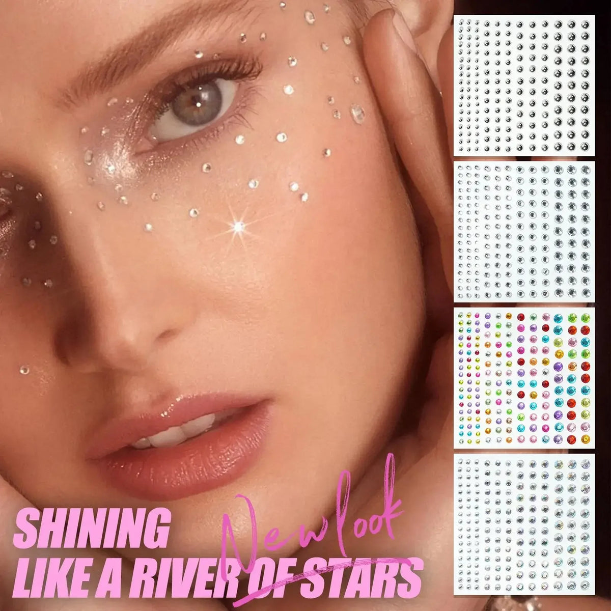 MLSMILE 3D Laser Face Tattoo Stickers | Eye Makeup Beauty