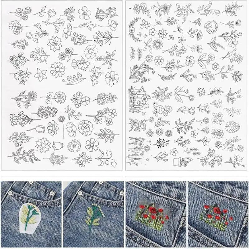 Water Soluble Embroidery Stabilizer Stickers – 2 Sheets
