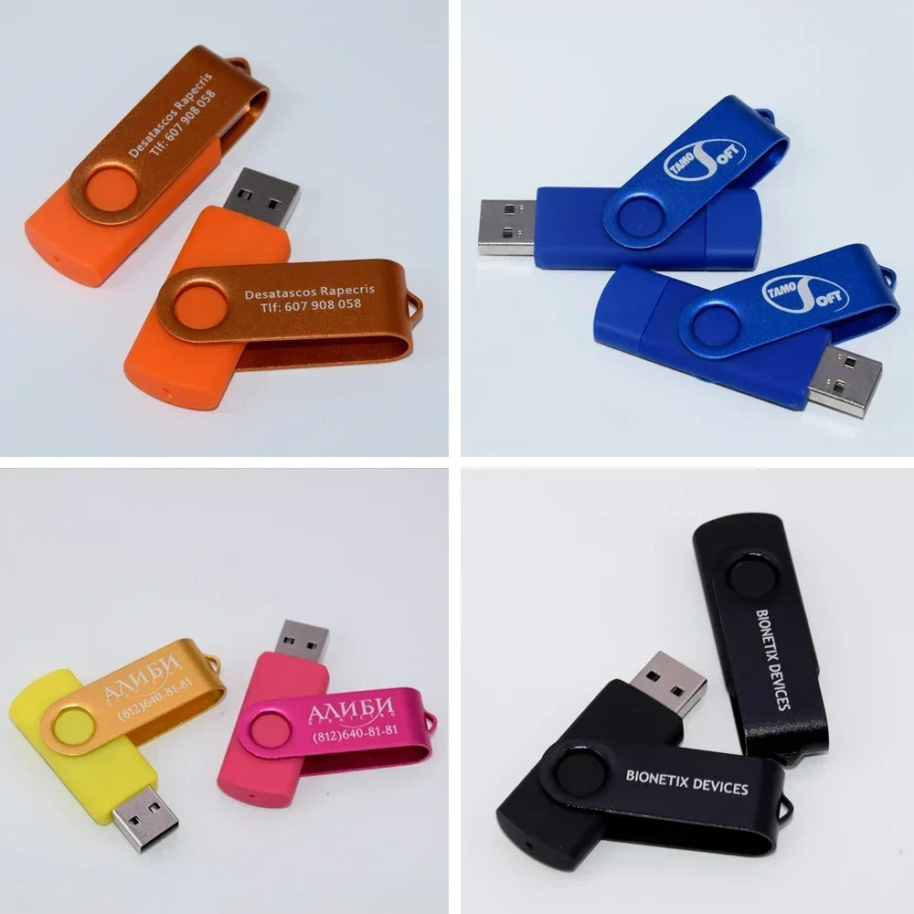 100 Pack Custom Logo USB Flash Drives 512MB–64GB Bulk USB Flash Drive PRIMED