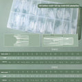 240pcs Oval Dual Nail Forms – Gel & Acrylic Clear Extensions Nail Extension Forms PRIMED Square-shaped