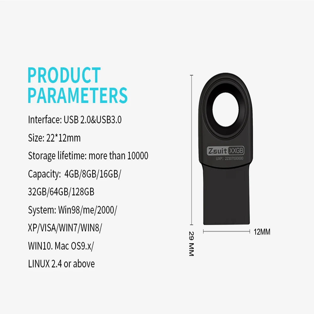 Mini Metal USB Flash Drive 4GB–128GB | Waterproof Memory Stick USB Flash Drive PRIMED