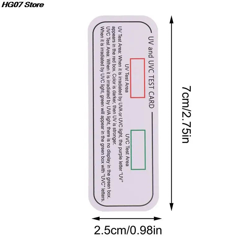UV Light Test Cards UVA UVC Wavelength Indicator 10 Pack
