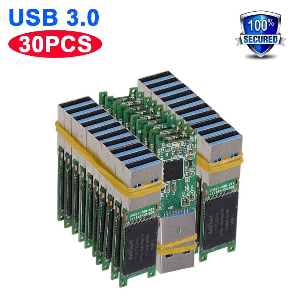 USB 3.0 PCB Flash Drive 4GB–128GB | Semi-Finished Wholesale USB Flash Drive PRIMED 16 GB 30pcs USB 3.0 China Mainland