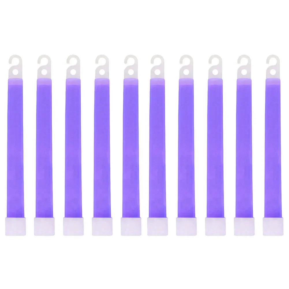 LED Glow Sticks 1/5/10 Pack – Camping, Party & Emergency Glow Light Sticks PRIMED 10PCS Purple