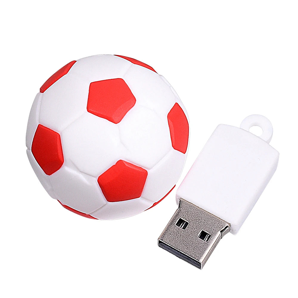 Football Silicone USB Flash Drive 4GB–128GB | JASTER Gift USB Flash Drive PRIMED Red 16 GB