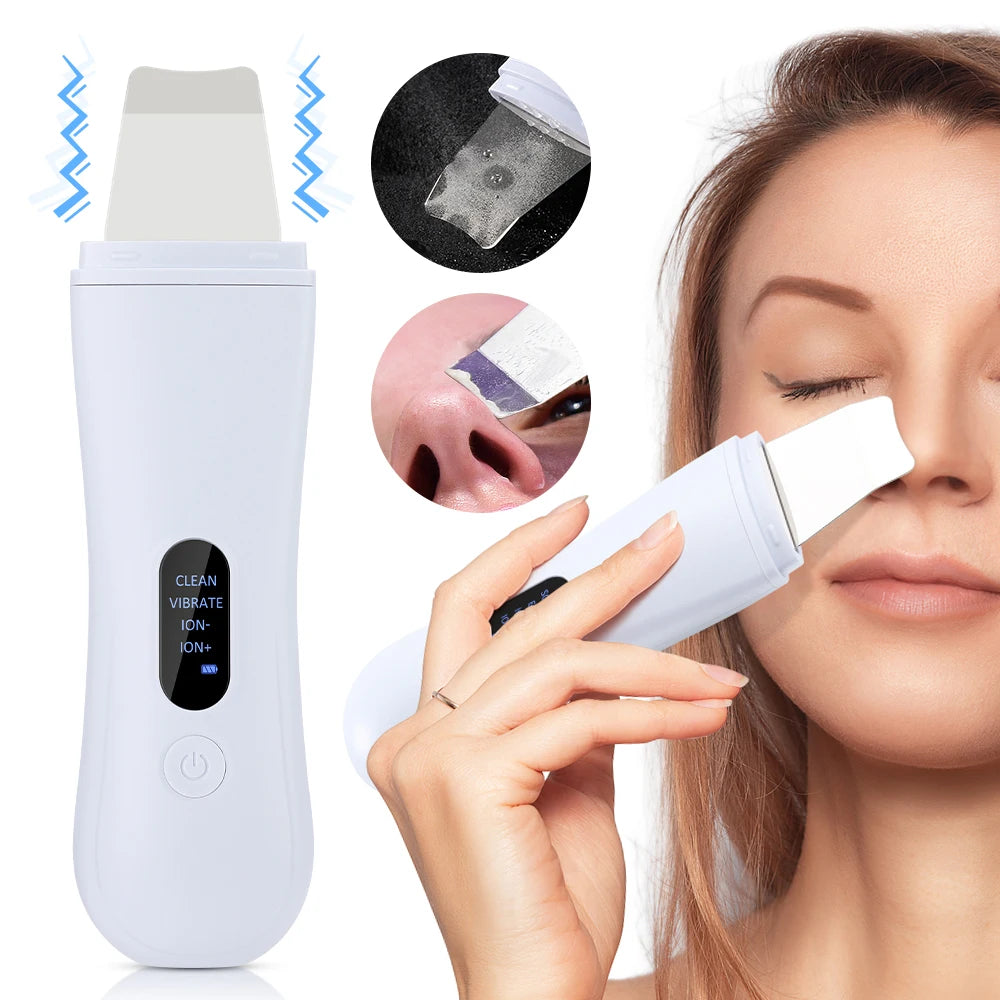4-in-1 Ultrasonic Face Scrubber & Pore Cleansing Spatula Facial Cleansing Device PRIMED